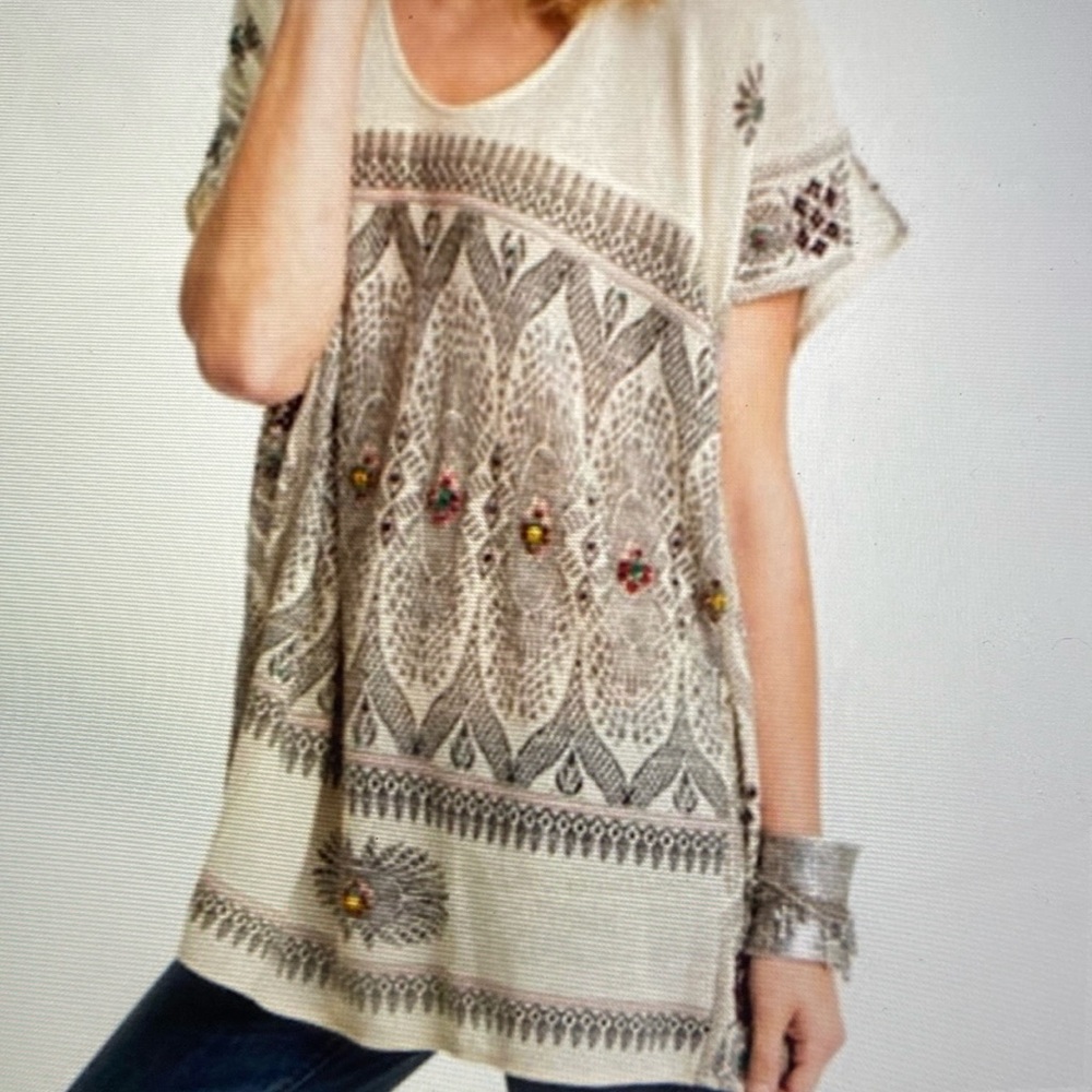 Free people New Romantics Byzantine dreams Bohemian Tunic Sz L EUC